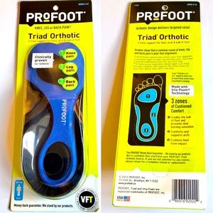 NEW PROFOOT Triad Orthotic Men's 8-13 Insoles, 1 Pair